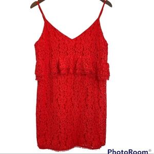 The Impeccable Pig Red Lace Dress
